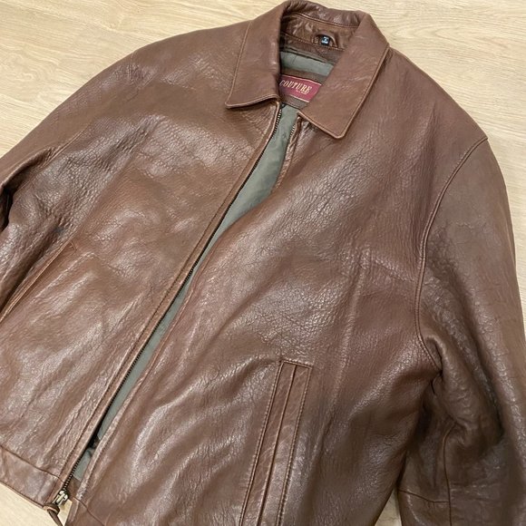 Couture by J. Park Brown Genuine Leather Jacket - Picture 6 of 6